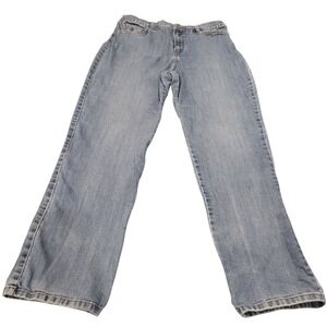 Gloria Vanderbilt Amanda Jeans Sz 16 Light Wash Straight Leg Denim Pants‎ I402